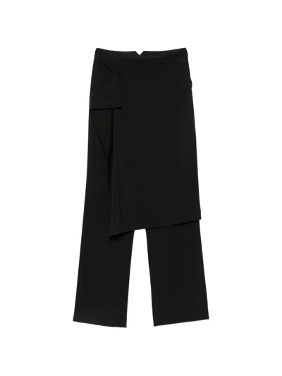 Le Sully Studio Layered-panel Tailored Trousers In Black
