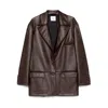 Le Sully Studio Leather Outerwears In Brown