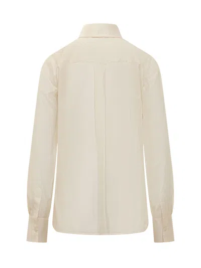 Le Sully Studio Light Knit Over Shirt In Panna