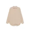 Le Sully Studio Buttoned-cuff Oversized Shirt In Nude