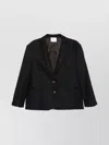 Le Sully Studio Anthracite Grey Pinstripe Lisa Blazer In Black