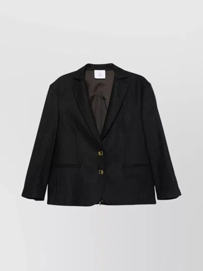 LE SULLY STUDIO LISA WOOL BLEND PINSTRIPE BLAZER