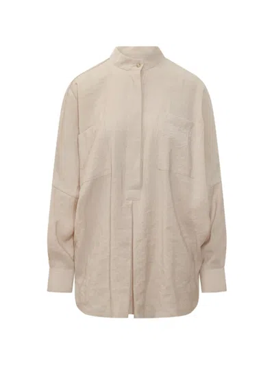 Le Sully Studio Long-sleeve Blouse In Neutral