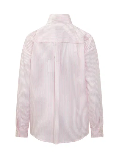 Le Sully Studio Mini Over Shirt With Neck Corset In Rosa