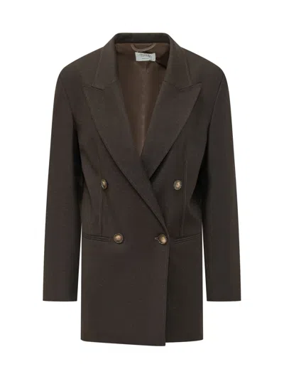 Le Sully Studio Oversized Studio Jacket In Brown