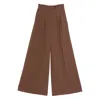 Le Sully Studio Pleated Trousers In Brown