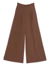 Le Sully Studio Pleated Trousers In Brown