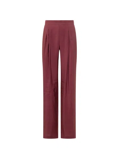 Le Sully Studio Pleated Trousers In Red