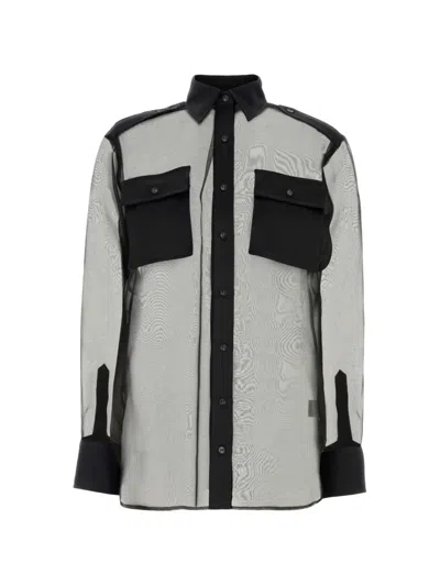 Le Sully Studio Sheer Panelled Shirt In Black