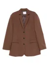 Le Sully Studio Single-breasted Blazer In Brown