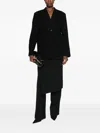 Le Sully Studio Single-breasted Collarless Coat In Black
