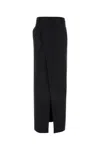 Le Sully Studio Pinstripe Midi Skirt In Black