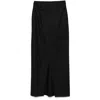 Le Sully Studio Pinstripe Midi Skirt In Black