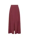Le Sully Studio Elegant Long Skirt In Red