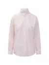 Le Sully Studio Striped Collared Shirt In White
