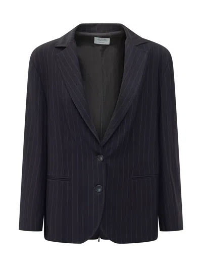 Le Sully Studio Studio Jacket With Zip - Modern Fit In Blue