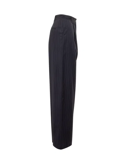 Le Sully Studio Tailored Straight-leg Trousers In Blu Navy