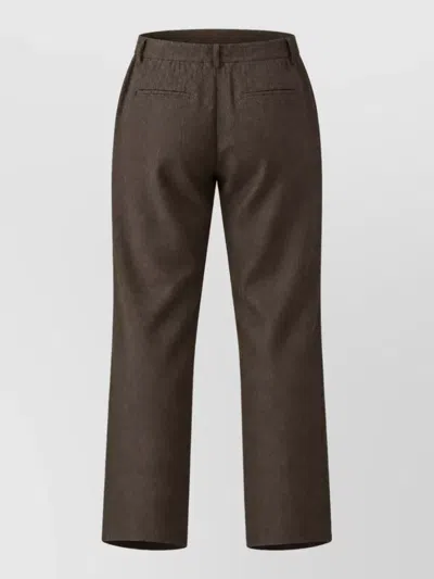Le Sully Studio Tailored Trousers In Brown