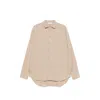 Le Sully Studio Buttoned-cuff Oversized Shirt In Neutrals