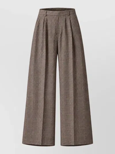 Le Sully Studio Wide-leg Trousers In Brown