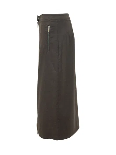 Le Sully Studio Zip-front Pencil Skirt In Moro