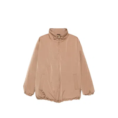 Le Sully Studio Zip-up Puffer Jacket In Neutrals