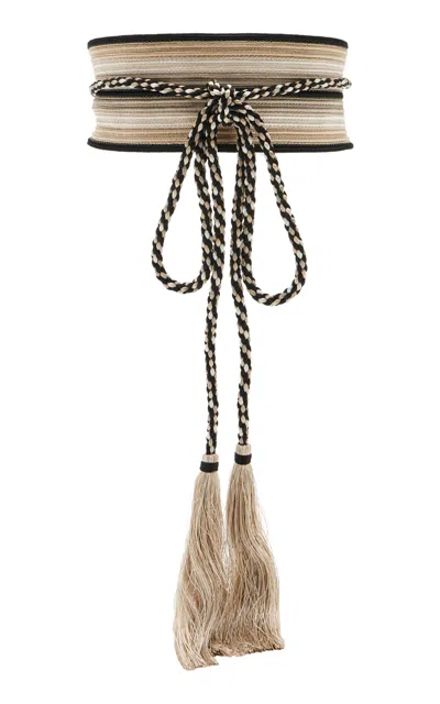 Le Sundial Exclusive La Isla Knitted Belt In Black