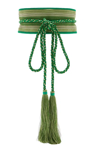 Le Sundial Exclusive La Isla Knitted Belt In Green