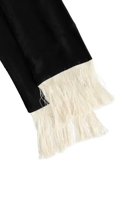 Le Sundial Ivory Opera Scarf In Black