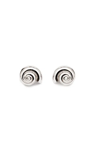 Le Sundial Nautilus Sterling Silver Earrings