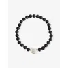 Le Sundial Womens Black Nautilus Sterling-silver And Onyx Beaded Collar Necklace In Black