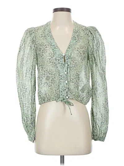 Pre-owned Le Superbe 3/4 Sleeve Blouse In Green