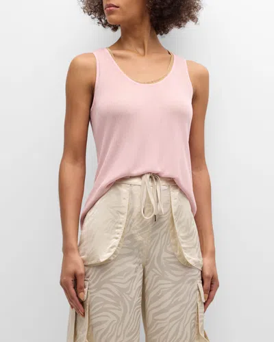 Le Superbe Airy Scoop-neck Tank Top In Nude Pink