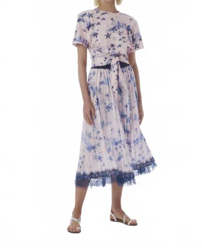 Le Superbe All Tied Up Short Sleeve Tee In Pink/blue In Purple