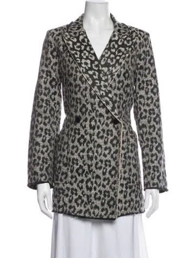 Pre-owned Le Superbe Animal Print Blazer In Neutrals