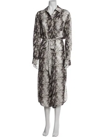 Pre-owned Le Superbe Animal Print Long Dress In Multicolor