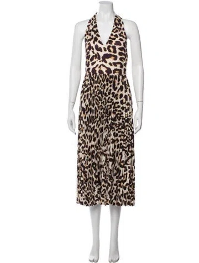 Pre-owned Le Superbe Animal Print Midi Length Dress In Multi