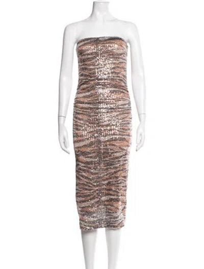 Pre-owned Le Superbe Animal Print Midi Length Dress W/ Tags In Multicolor