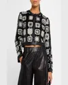 Le Superbe Anna Sequin Jacket In Black In Black
