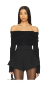 Le Superbe Aura Clavicle Sweater In Black