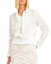 Le Superbe Bohemian Palms Ex Bf Shirt In Pure White In White