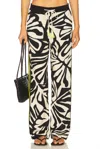 Le Superbe Bohemian Rhapsody Beach Boxer Pants In Zebra Leaf In Neutral
