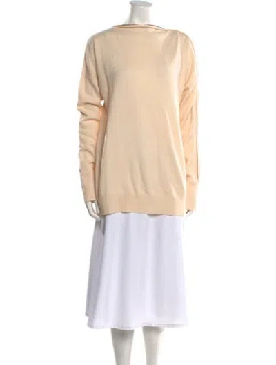 Pre-owned Le Superbe Cashmere Bateau Neckline Sweater W/ Tags In Neutral