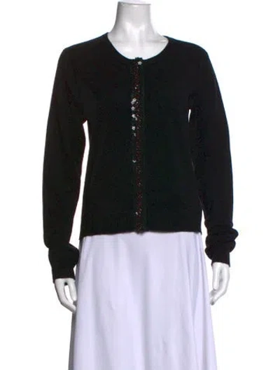 Pre-owned Le Superbe Cashmere Crew Neck Sweater In Black