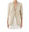Le Superbe Celestial Knit Cardigan In Gold In Gray