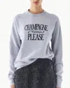 Le Superbe Champagne Please Sweater In Heather Grey In Gray