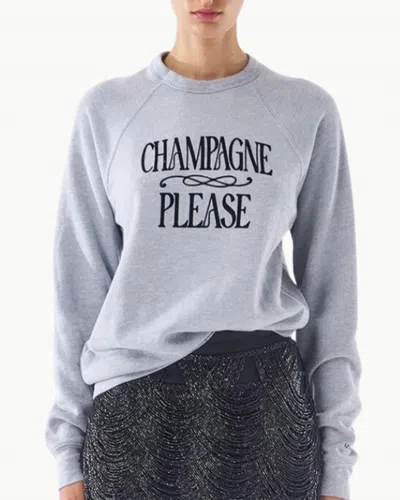 Le Superbe Champagne Please Sweater In Heather Grey In Gray