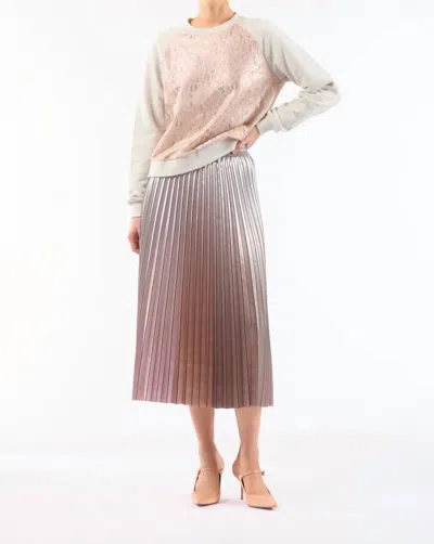 Le Superbe Coppertone Foil Sweatshirt In Rose Gold