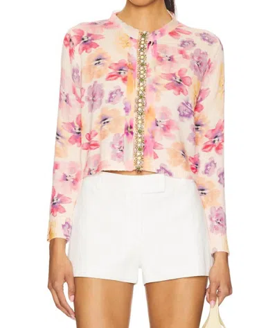 Le Superbe Coquette Long Sleeve Sweater In Floral In Multi