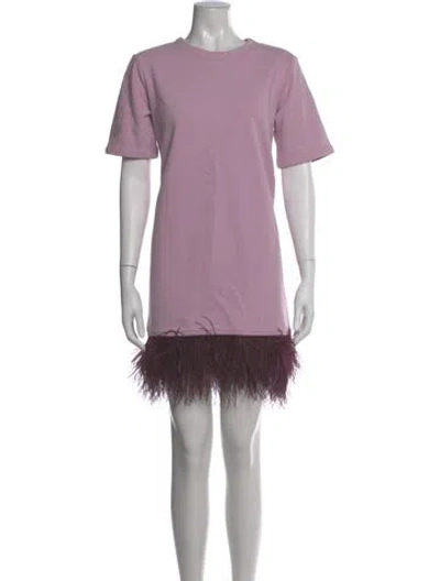 Pre-owned Le Superbe Crew Neck Knee-length Dress In Purple